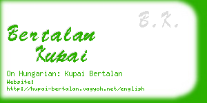 bertalan kupai business card